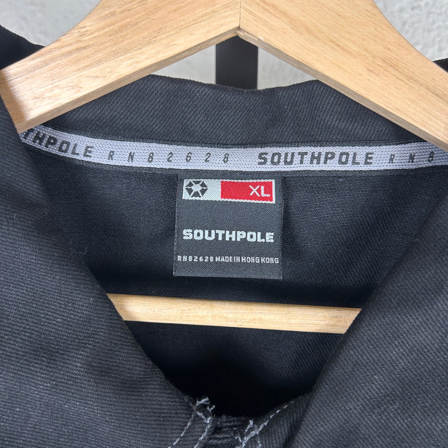 Southpole CRAZY Y2K NWT XL Embroidered Black Denim Jacket