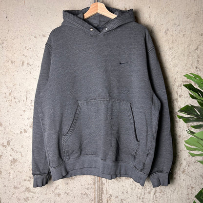 Nike Silver Tab Charcoal Tonal Essential Distressed Large Y2K Hoodie