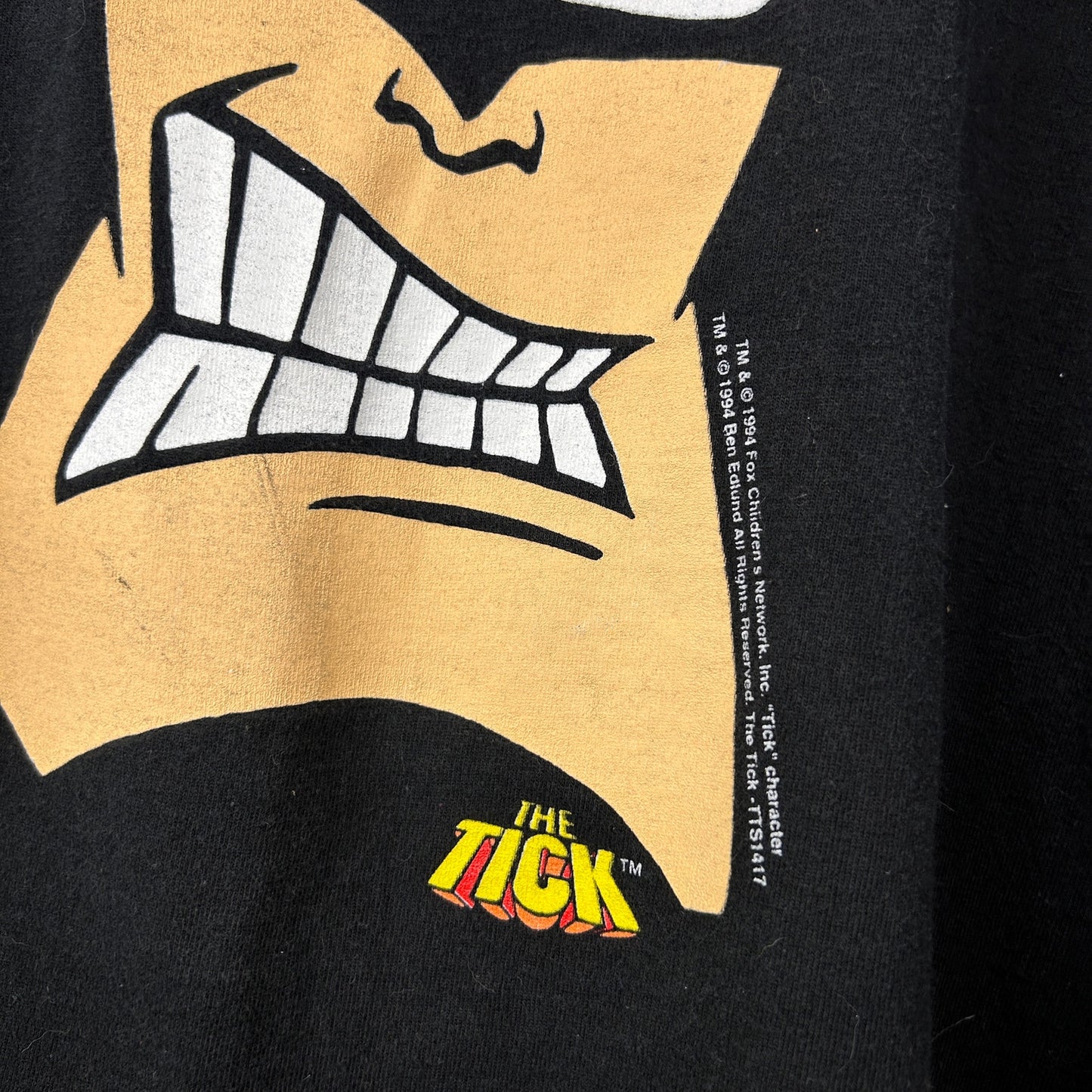 The Tick 1994 Fox Children's Network Cartoon Big Face XL Rare Tee
