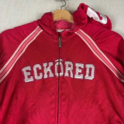 Y2K Velour Hot Pink Low Rise Track Suit 2Pc Set Ecko Red #72 Varsity Style M/L