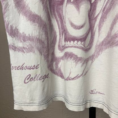 Vintage Morehouse College HBCU Maroon Tiger AOP Distressed Crazy XXL Tee