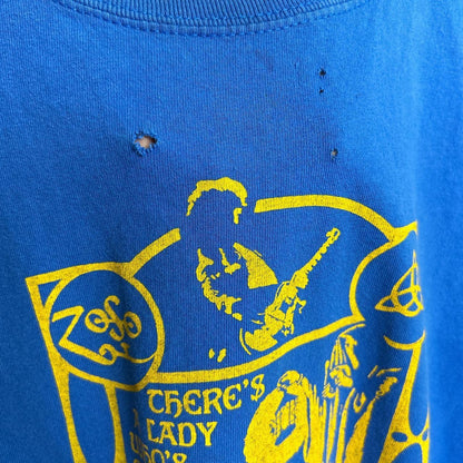 Led Zeppelin 00s Stairway to Heaven Distressed Small Boxy Shirt