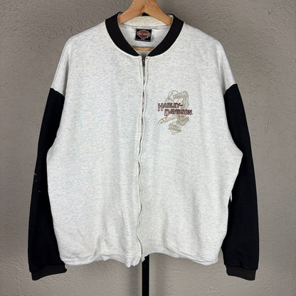 Harley Davidson 1998 Kenosha Wisconsin Two Tone XXL Full Zip Sweater