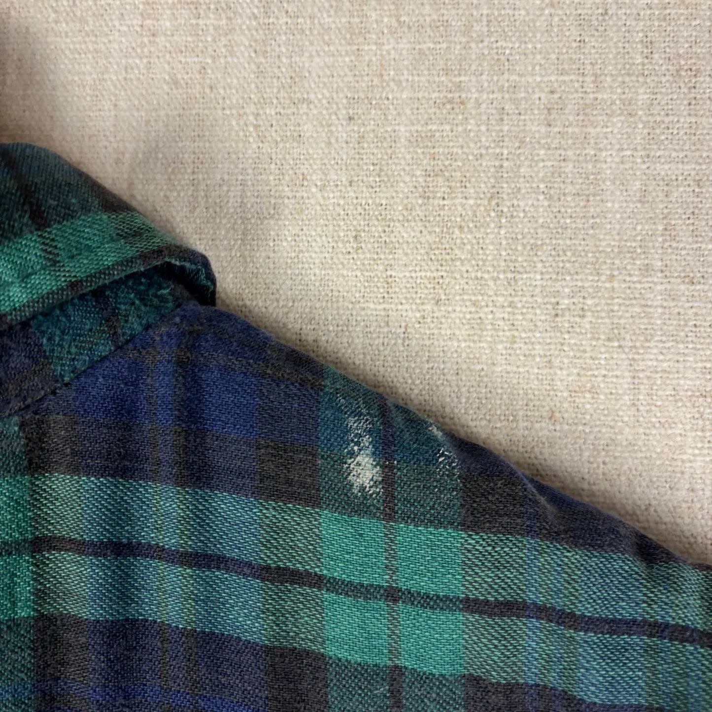 Vintage LL Bean Green Plaid Thinsulate Quilted Distressed Flannel XXL Jacket