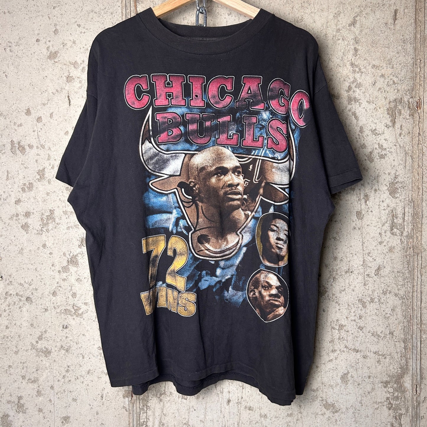 Chicago Bulls Rap Tee 1996 Michael Jordan Big Three World Championship XXL Shirt