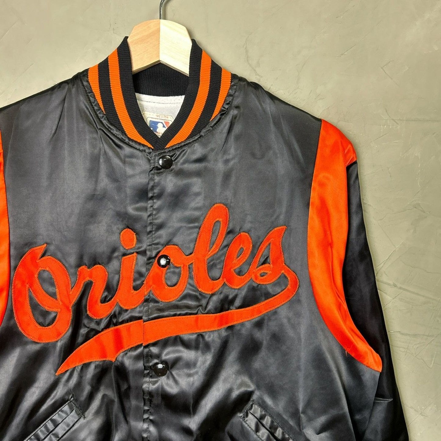 Vintage Baltimore Orioles Felco 90s MLB Medium Varsity Satin Jacket