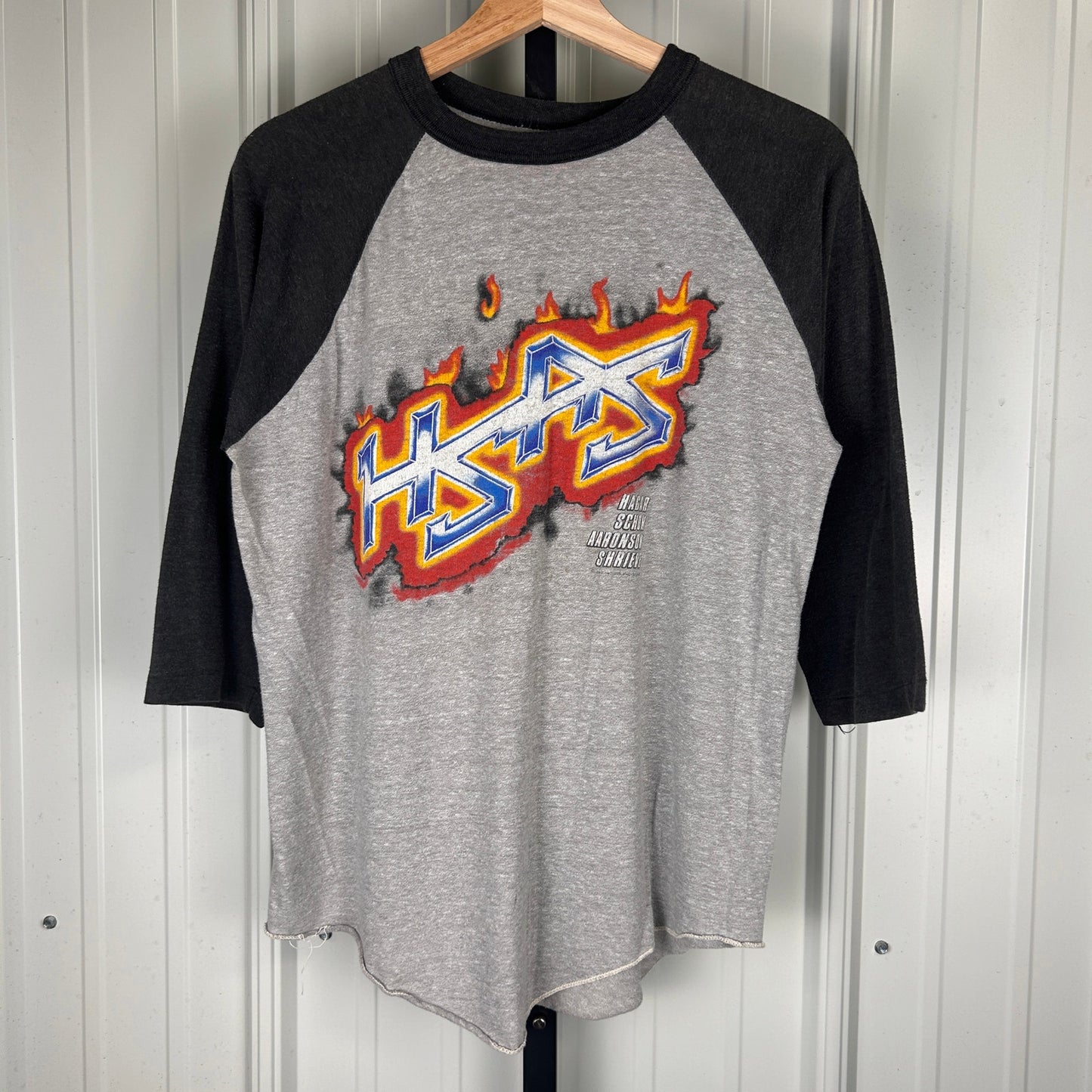 RARE 1983 HSAS Hagar Schon Aaronson Shrieve World Premiere Medium Raglan Shirt