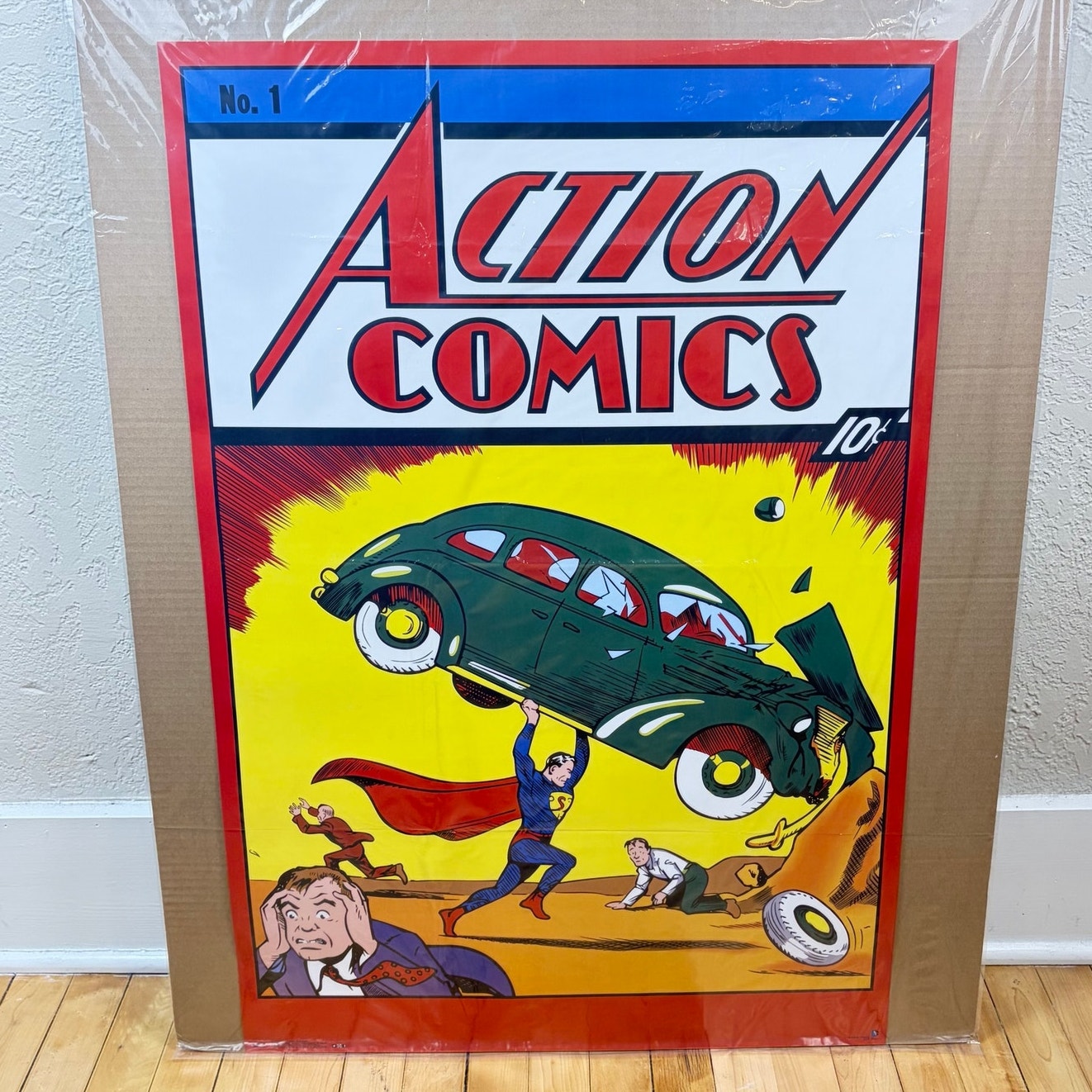 Superman Action Comics Vintage Style Poster 24" x 36"