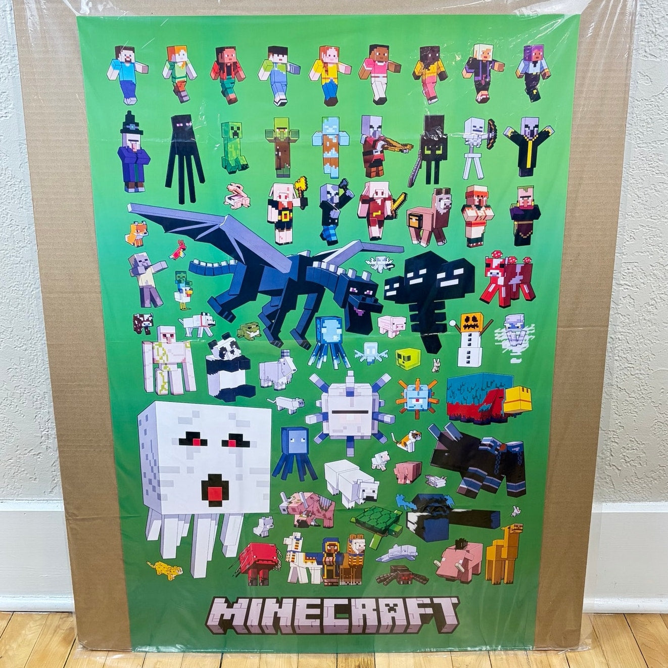 Minecraft Characters and Mobs Gaming Poster 24" x 36"