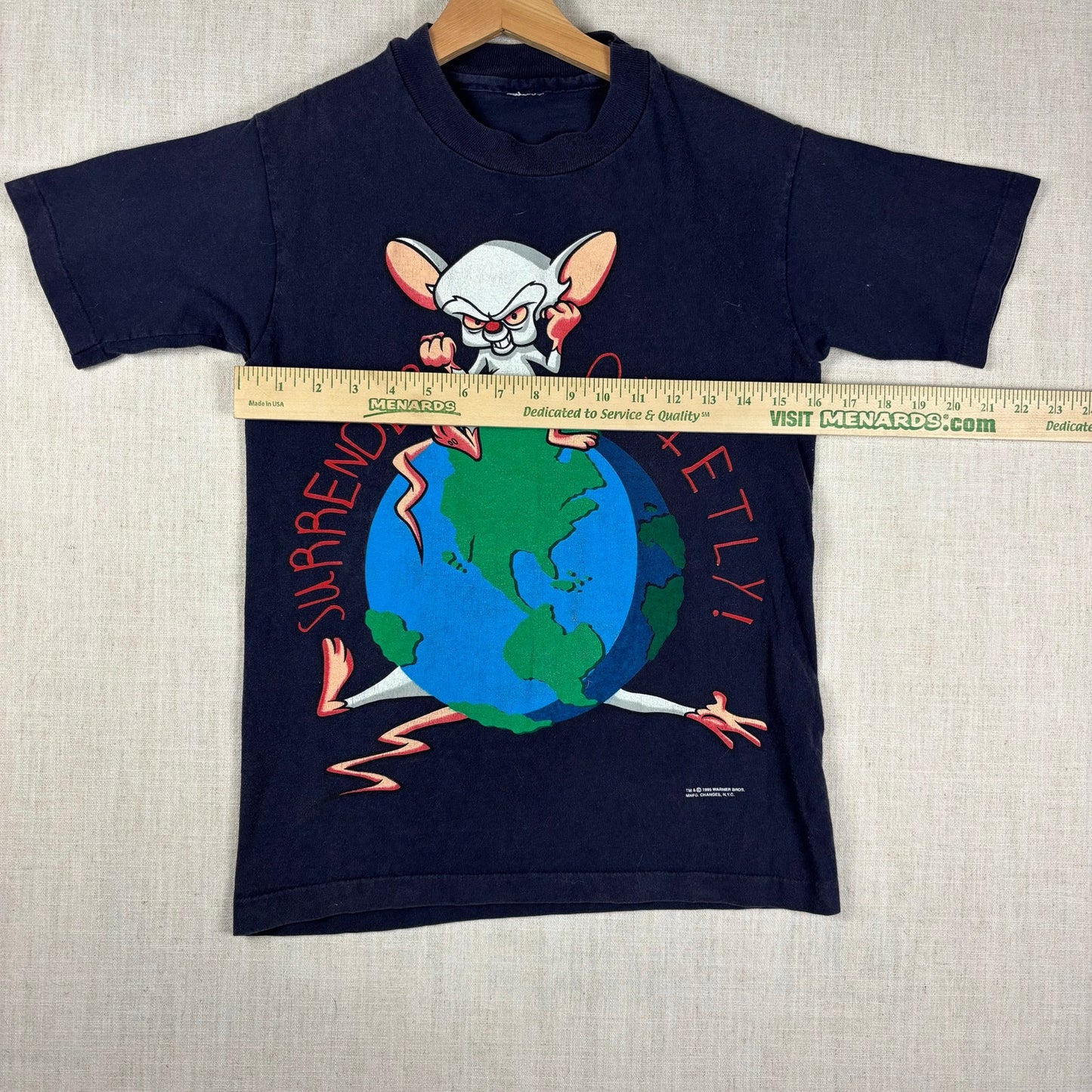 Vintage Pinky and the Brain Surrender Quietly Small Cartoon Shirt