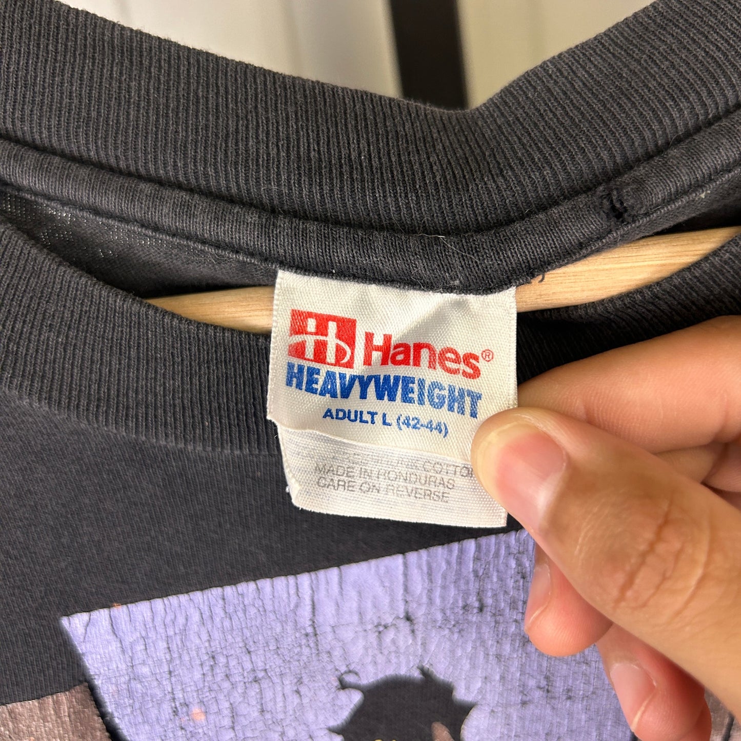 Superman DC Comics 1995 Distressed Graphitti Large T Shirt