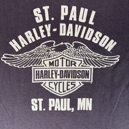 Vintage Harley Davidson Faded Distressed 1986 Born in the USA Shirt Large