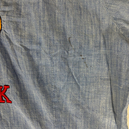 Vintage Bangkok Souvenir Embroidered Tiger Funny Raunchy Button Up Shirt Medium