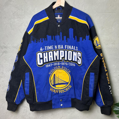 Golden State Warriors 4-Time NBA Champions Skyline GIII Carl Banks L 2015 Jacket