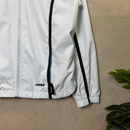 Nike Silver Tag Y2K 2000s Spell Out Small Windbreaker Zip Up