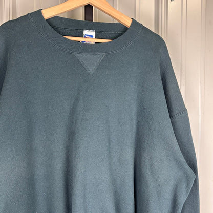 Russell Athletic Made In USA 90s Pine Green XXL Essential Crewneck