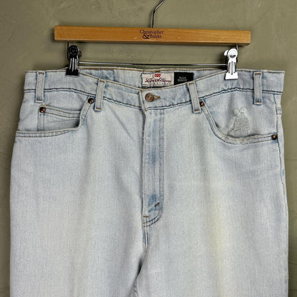Vintage Levi’s Brown Tab 540 Flex Denim Made in USA 36 x 29 Light Wash Jeans