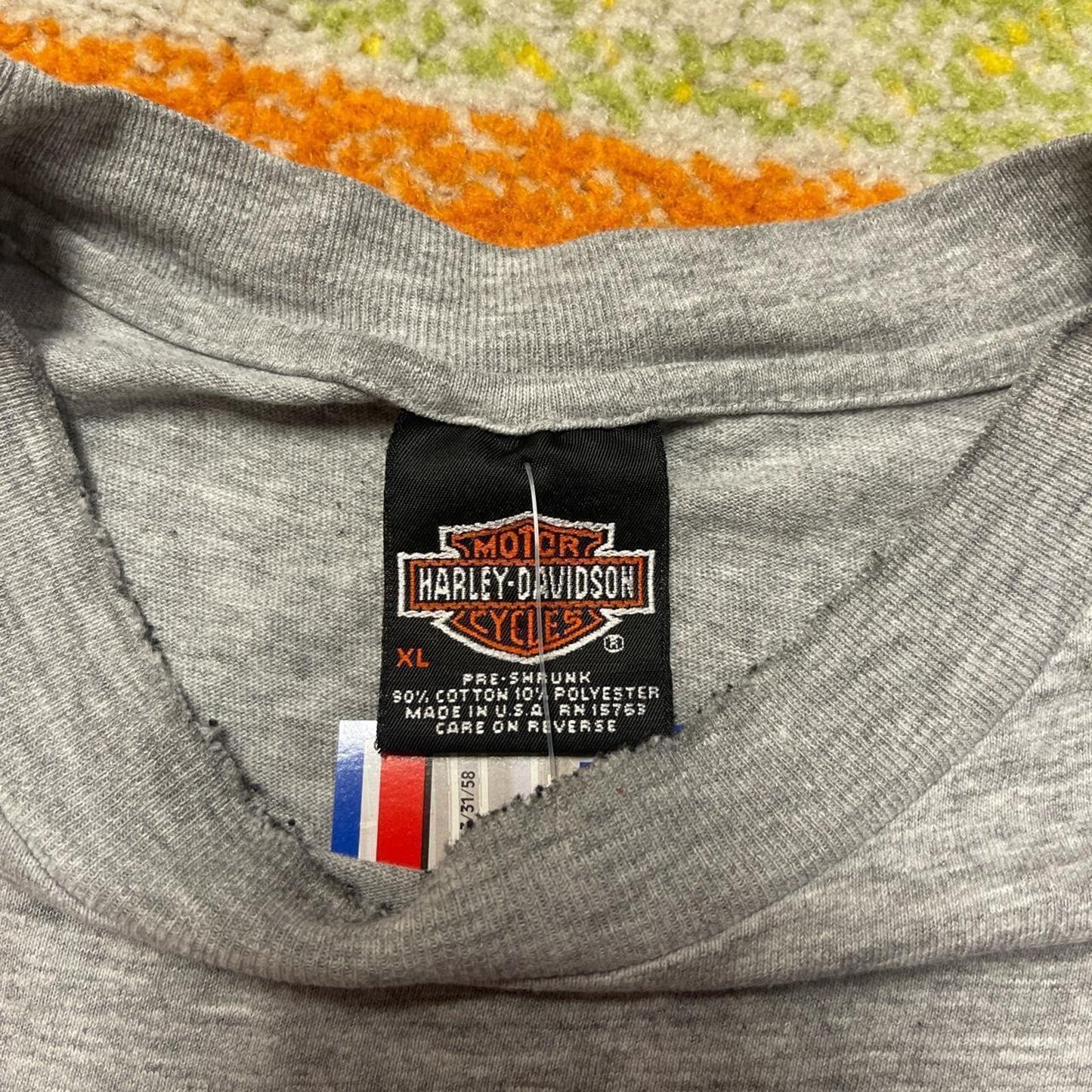 Harley Davidson Crazy 1998 Faded Feel The Heat Distressed XL Longsleeve