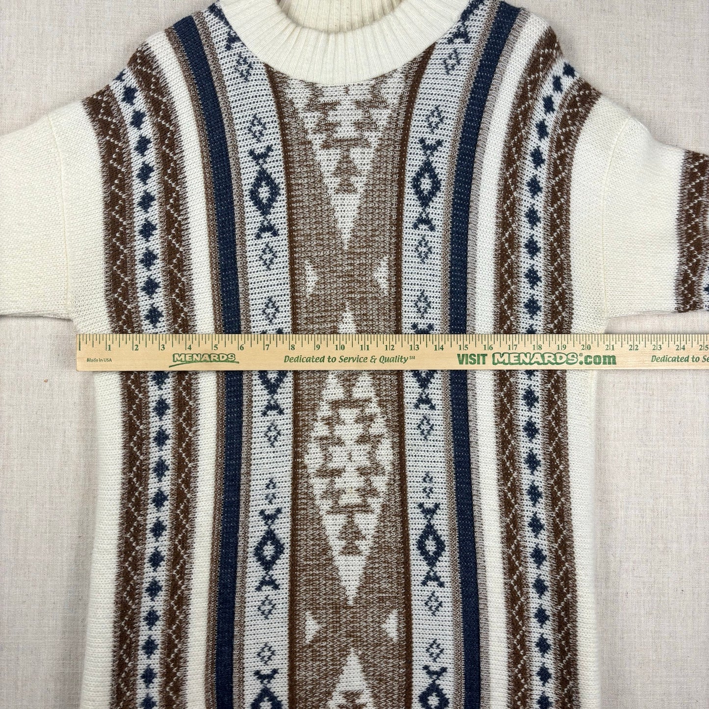 Vintage Abstract Aztec Geometric Clifton Place USA Made Med/Large Knit Sweater