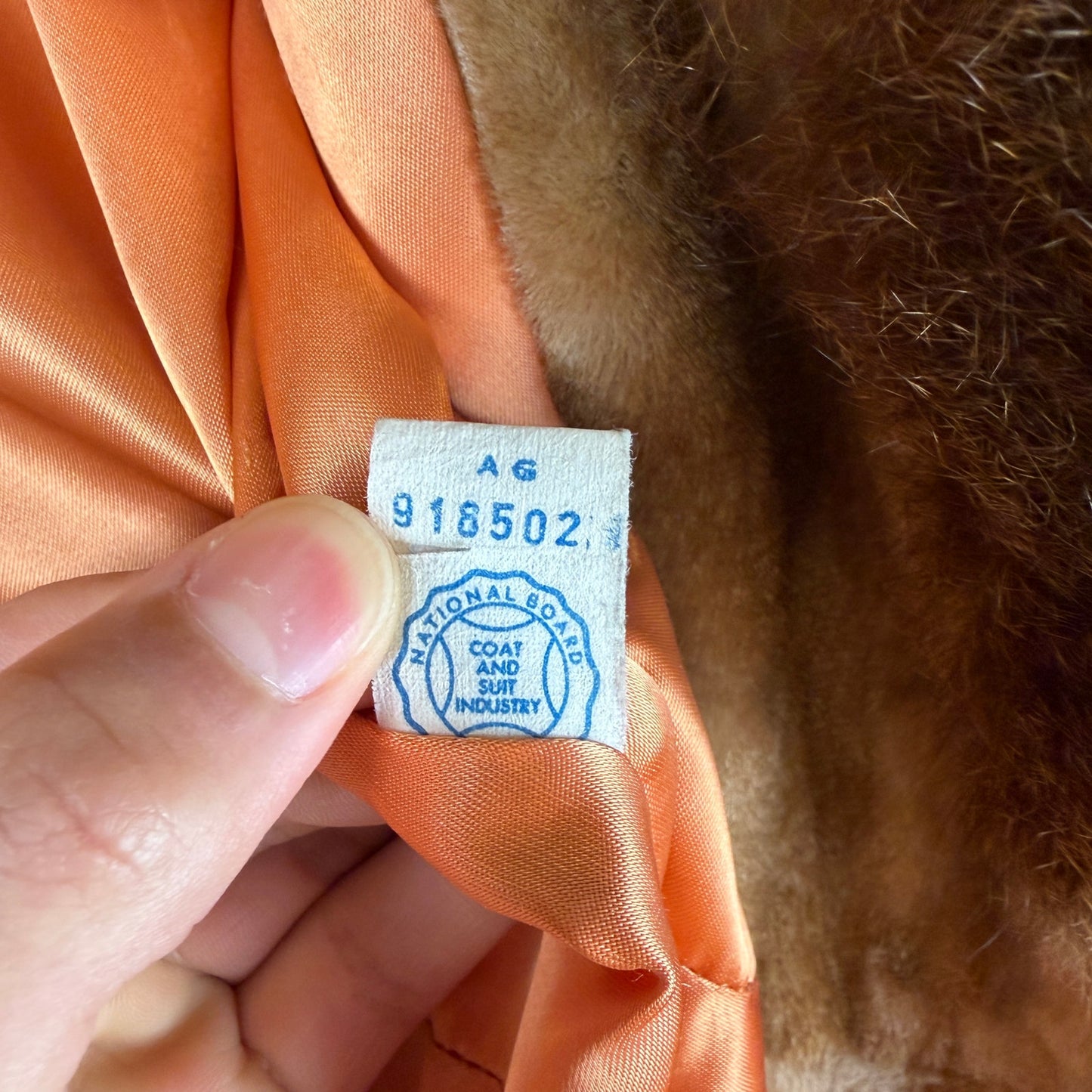 VTG 1970s Penny Lane Greg Originals Fur Lined Orange Satin Med/Lrg Princess Coat
