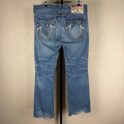 True Religion Rainbow Billy Sz 38 Cotton Distressed Jeans