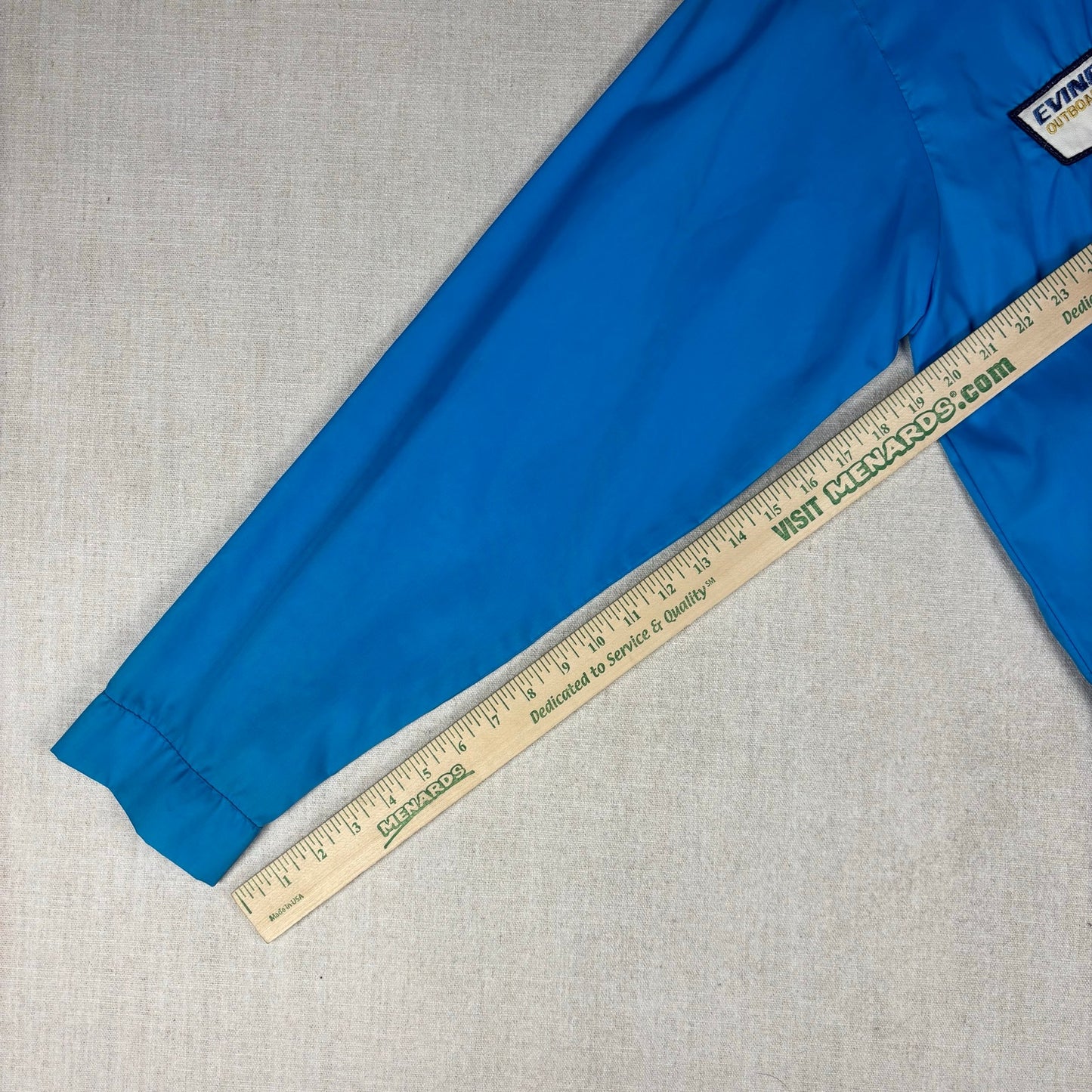 Vintage Evinrude Outboard Motors Louisville Racing Striped Windbreaker Large