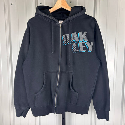 Oakley Spellout Y2K Small Zip Up Hoodie