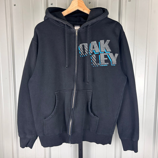 Oakley Spellout Y2K Small Zip Up Hoodie