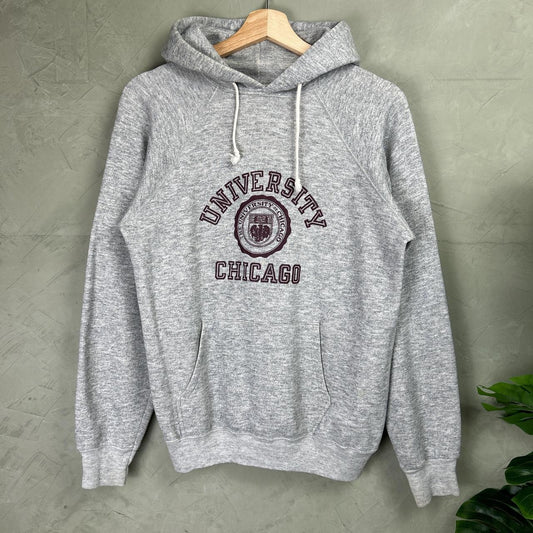 80s Champion University of Chicago USA College Vintage Hoodie M