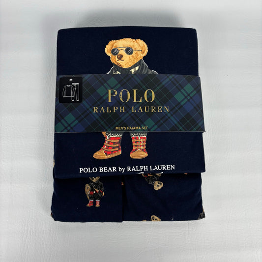 Polo Ralph Lauren Polo Bear NWT Mens 2 Piece Navy Pajama Set Sleepwear