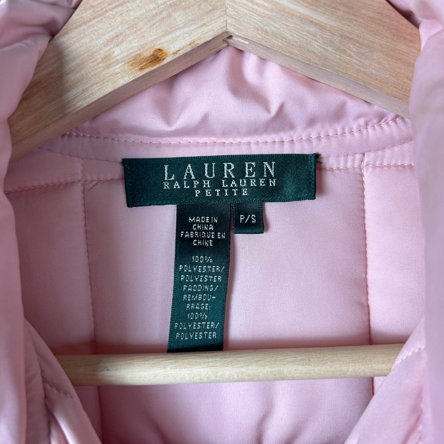 Lauren Ralph Lauren Green Label Petite Pink Quilted Small Jacket