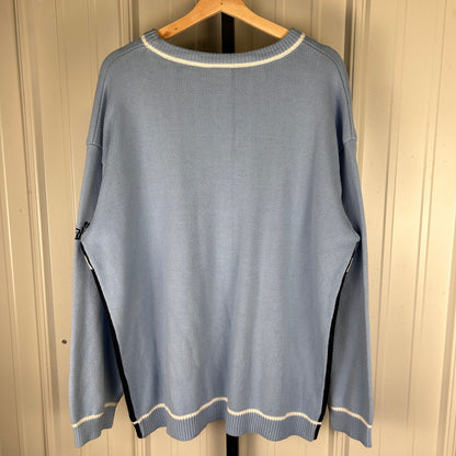 Southpole Spellout Distressed Y2K Large Knit Sweater