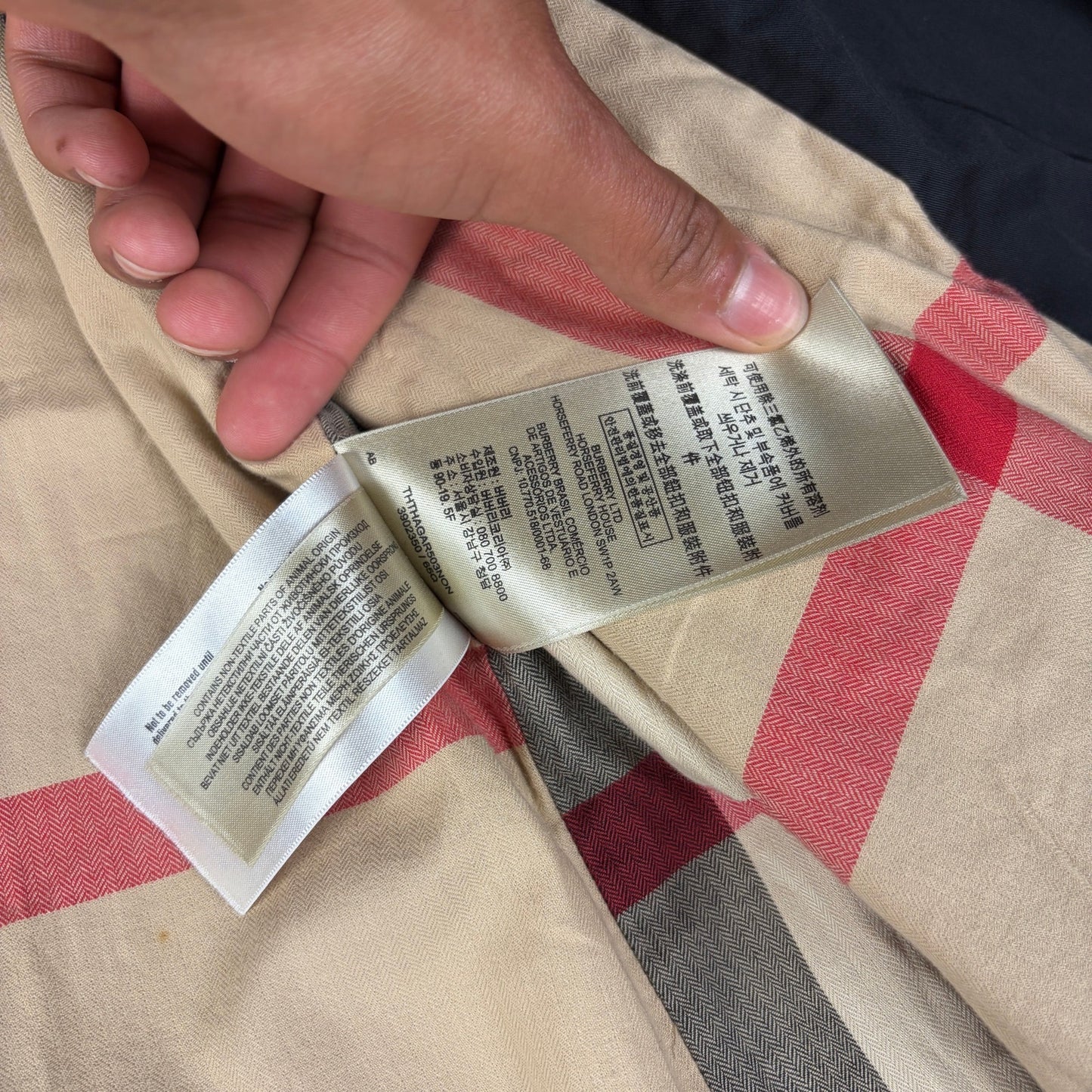 Burberry Brit Nova Check Double Breasted XXL Trench Coat