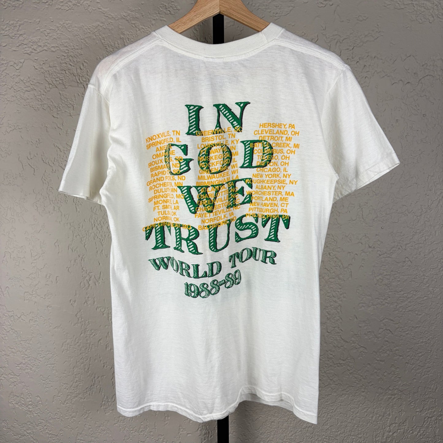 Stryper 1988 In God We Trust World Tour Concert Large Band Tee