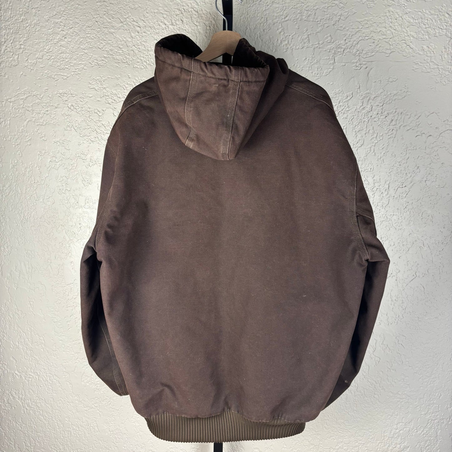 Carhartt Dark Brown Vintage Hooded Workwear XL Tall J130 DKB Jacket