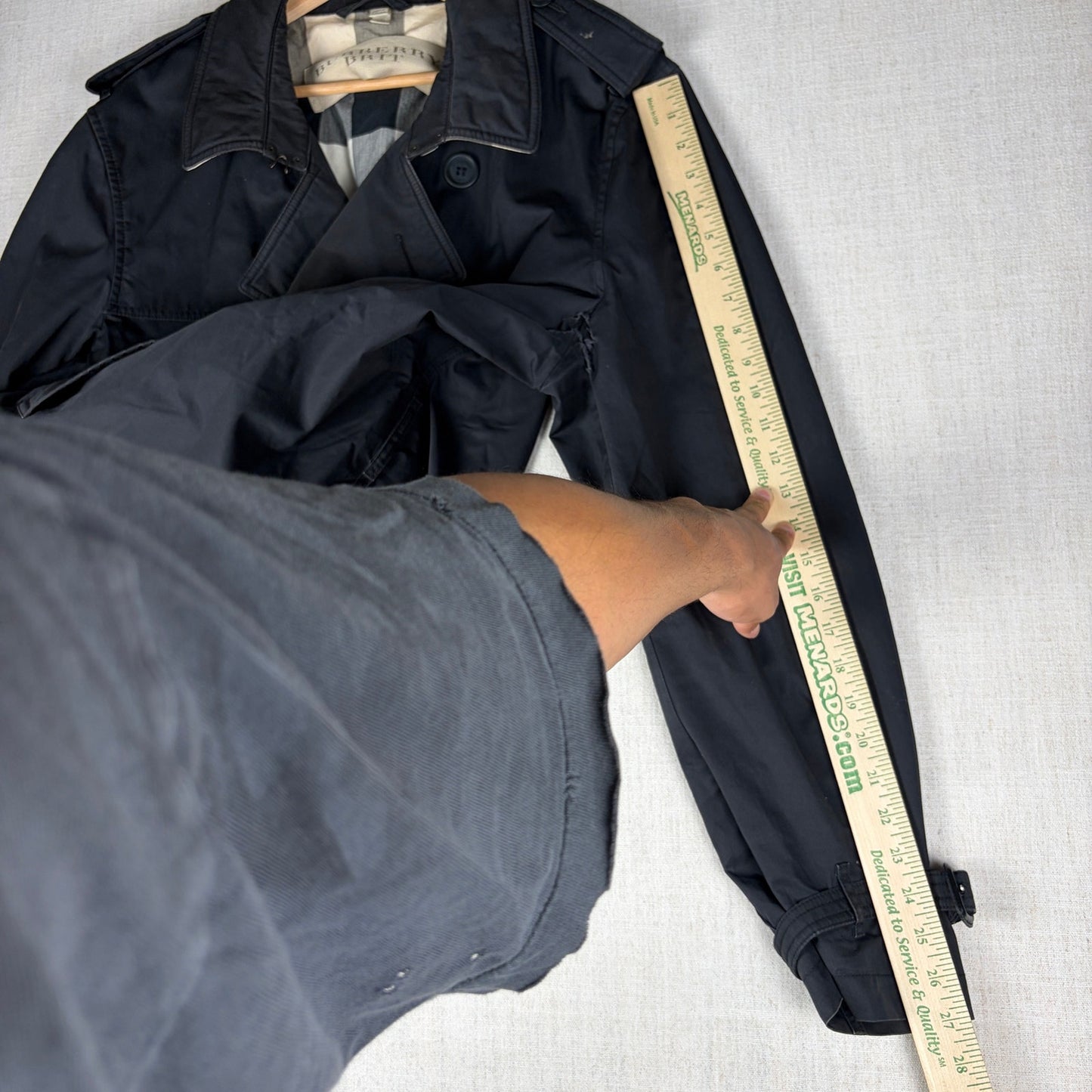 Burberry Brit Nova Check Double Breasted XXL Trench Coat