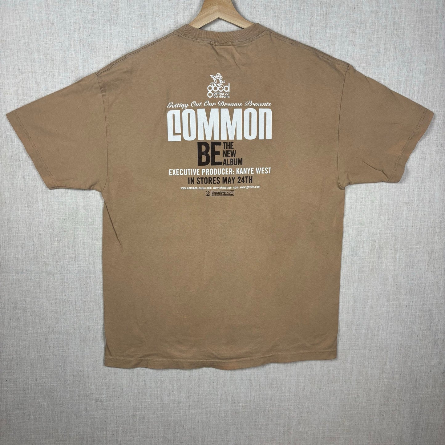 Common Rap Tee Official "Be" Album Good Music Kanye West 2005 XL Shirt