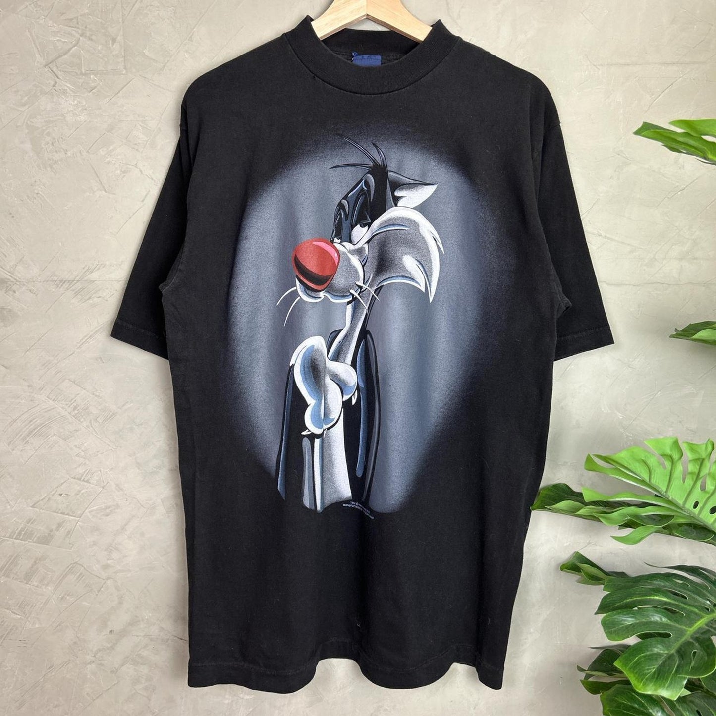Sylvester Looney Tunes Warner Bros. Shadow Style Large 1994 Shirt