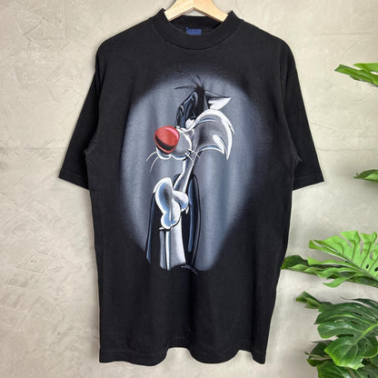 Sylvester Looney Tunes Warner Bros. Shadow Style Large 1994 Shirt