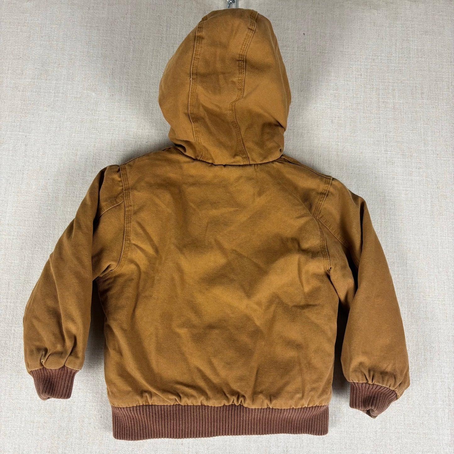 Y2K Carhartt Full Zip Hooded Duck Canvas Toddler 4T Wheat Jacket