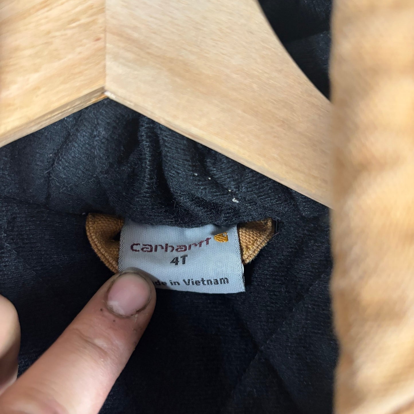 Y2K Carhartt Full Zip Hooded Duck Canvas Toddler 4T Wheat Jacket
