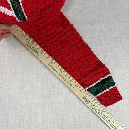 VTG Marisa Christina '94 Christmas Collection Farm Animal Large 3D Knit Cardigan