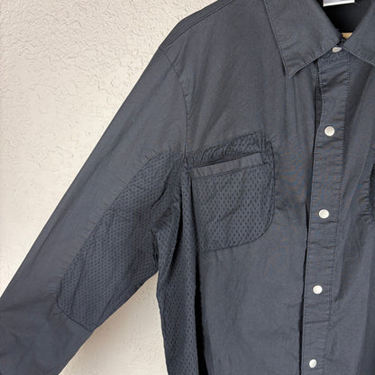 Lip Service Goth Perforated Mesh Trim Punk XXL Tripp Style Button Up Shirt