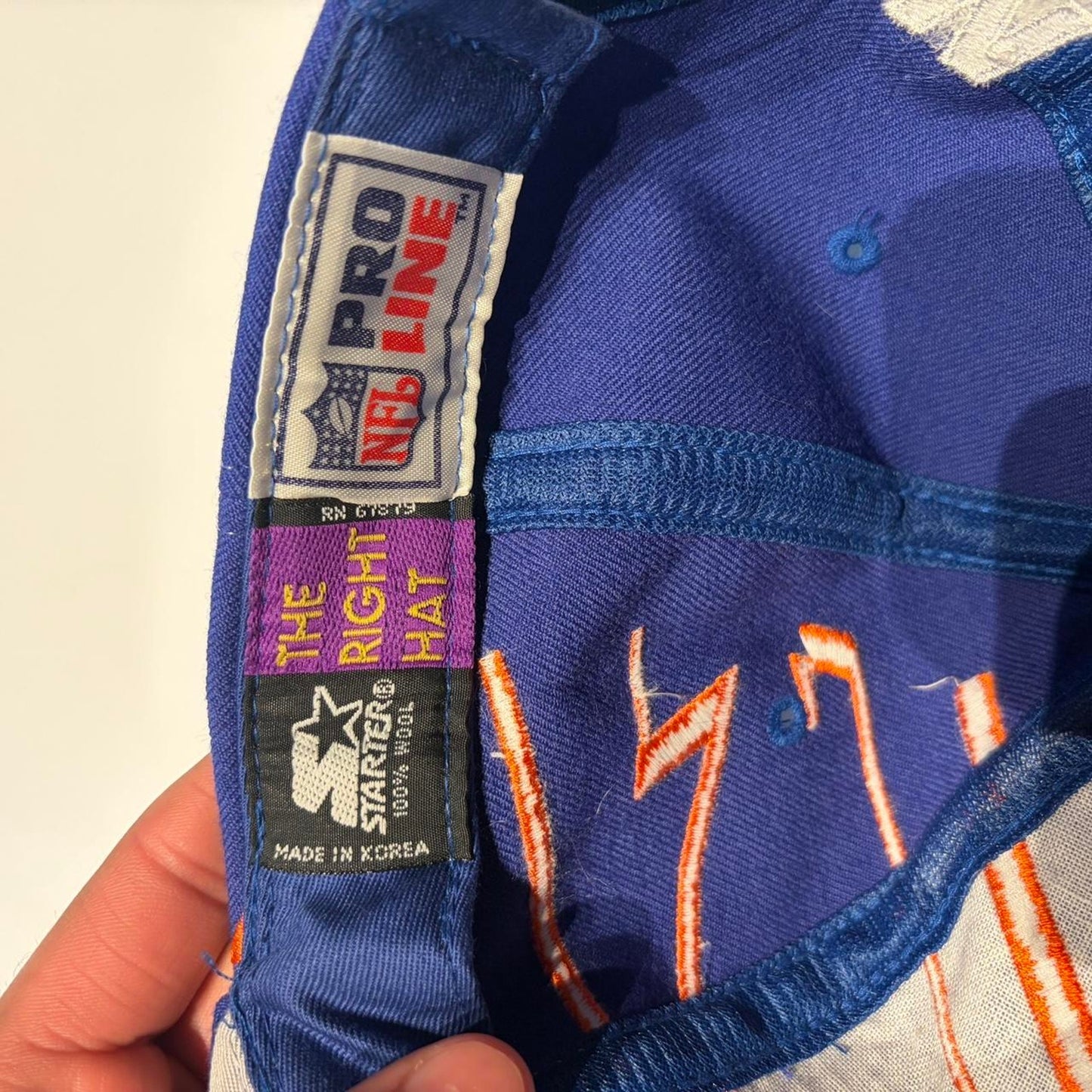 Vintage Denver Broncos Collision Pro Line 90s Wool Snapback Starter Hat