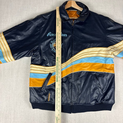Y2K RocaWear Faux Leather Wave Style Hip Hop XL Jacket