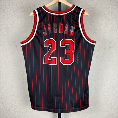 Vintage Champion Chicago Bulls Michael Jordan Pinstripe XL NBA Jersey