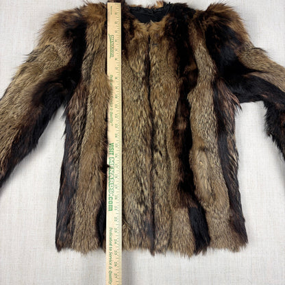 Vintage Raccoon Real Fur Beautiful Handmade Small Jacket