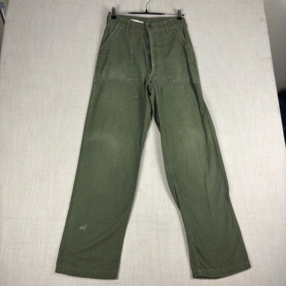 Vintage 1960s Military OG 107 Sateen Baker Cotton Pants Trousers 30x33