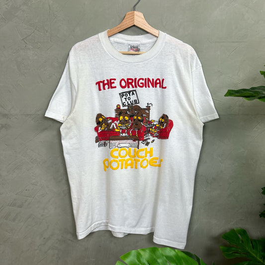 Original Couch Potatoes 90s Puff Print Single Stitch XL Shirt