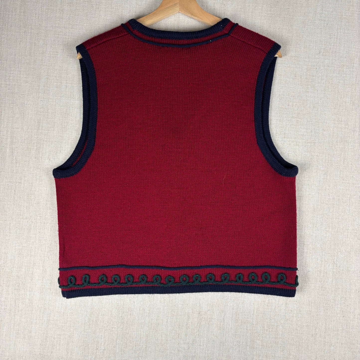 Vintage Pendleton Classic Floral Embroidered Large Wool Vest